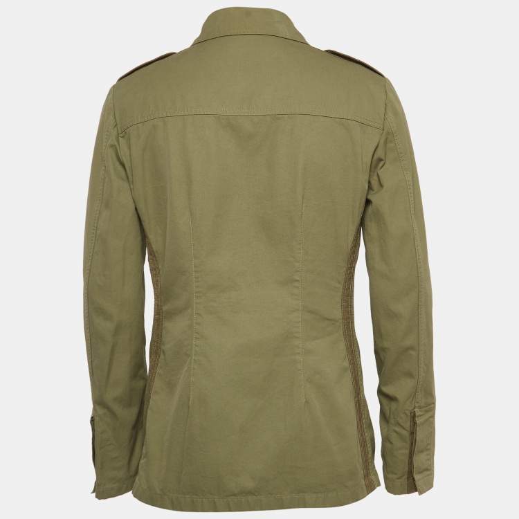 Pre Owned Dolce & Gabbana Green Cotton Military Jacket L