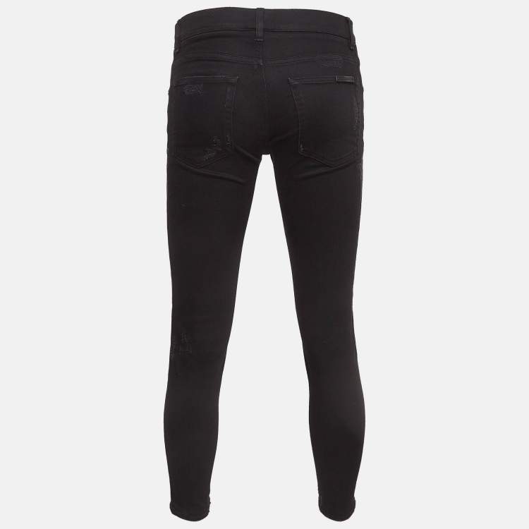 مملوكة مسبقًا Dolce & Gabbana Black Distressed Denim Jeans M Waist 32"