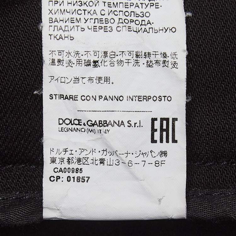 مملوكة مسبقًا Dolce & Gabbana Black Distressed Denim Jeans M Waist 32"