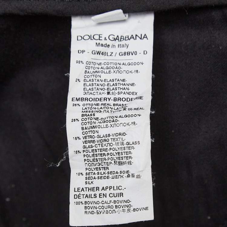 مملوكة مسبقًا Dolce & Gabbana Black Distressed Denim Jeans M Waist 32"