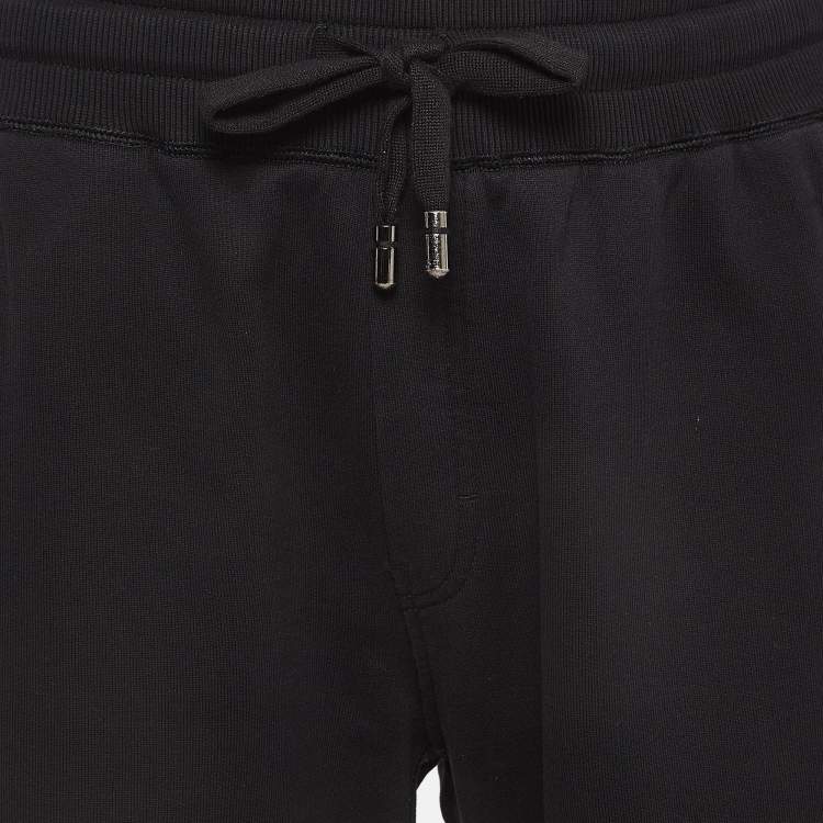 Pre Owned Dolce & Gabbana Black Cotton Knit Shorts XL