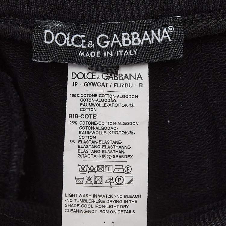 Pre Owned Dolce & Gabbana Black Cotton Knit Shorts XL