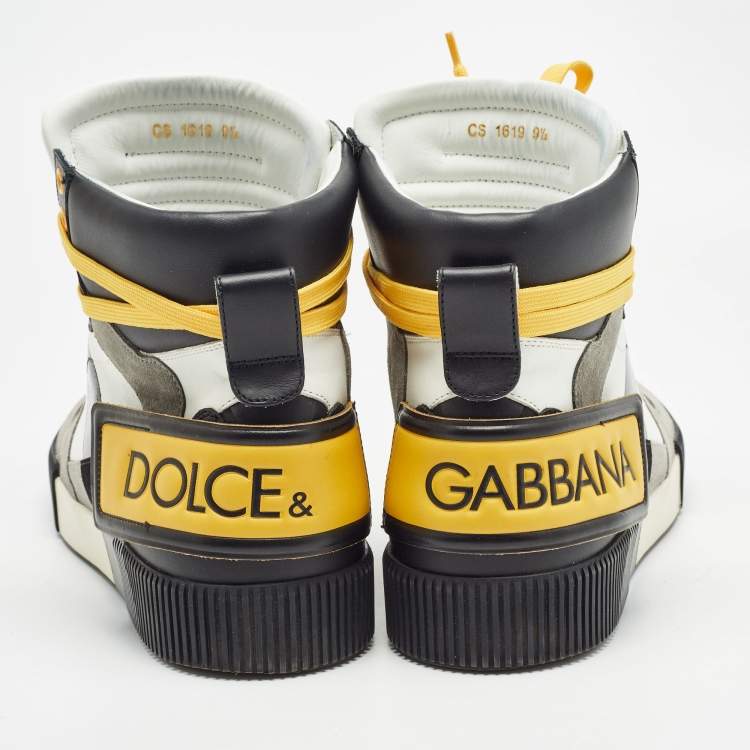 مملوكة مسبقًا Dolce & Gabbana Multicolor Leather High Top Sneakers Size 43.5