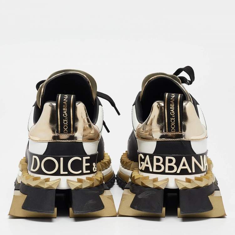 Pre Owned Dolce & Gabbana Multicolor Leather Super King Platform Sneakers Size 43