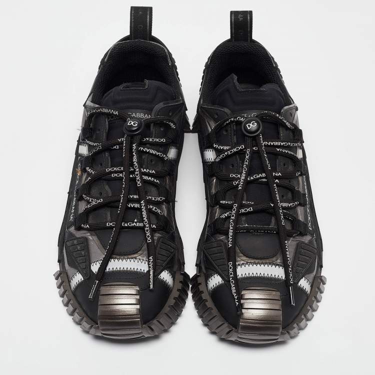 Pre Owned Dolce & Gabbana Tricolor Nylon and Leather Ns1 Low-Top Sneakers Size 43