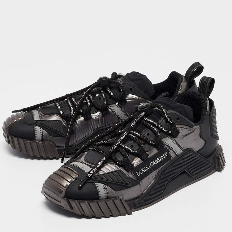 Pre Owned Dolce & Gabbana Tricolor Nylon and Leather Ns1 Low-Top Sneakers Size 43