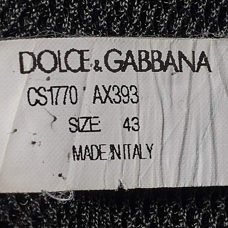 Pre Owned Dolce & Gabbana Tricolor Nylon and Leather Ns1 Low-Top Sneakers Size 43