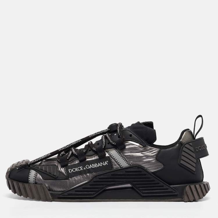 Pre Owned Dolce & Gabbana Tricolor Nylon and Leather Ns1 Low-Top Sneakers Size 43