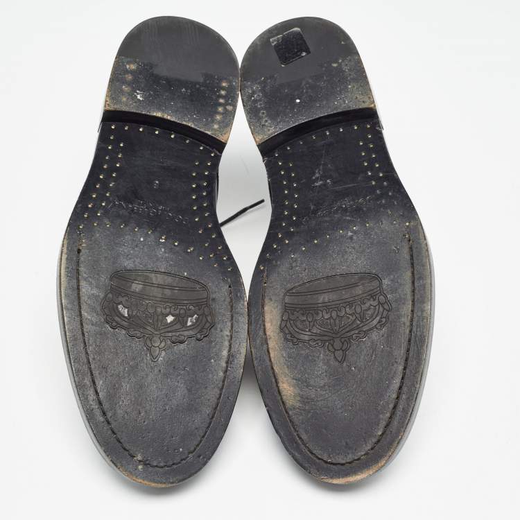 Pre Owned Dolce & Gabbana Black Leather Derby Size 42