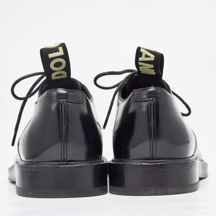 Pre Owned Dolce & Gabbana Black Leather Derby Size 42