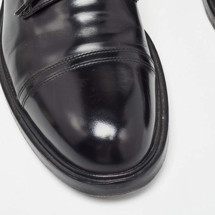Pre Owned Dolce & Gabbana Black Leather Derby Size 42