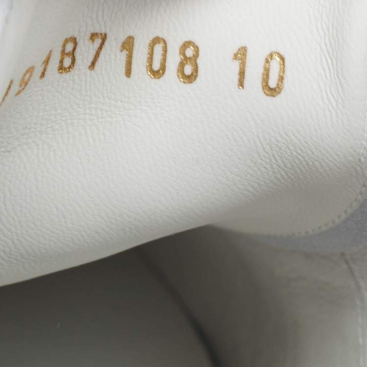 Pre Owned Dolce & Gabbana White Leather Daymaster Lace Up Sneakers Size 44