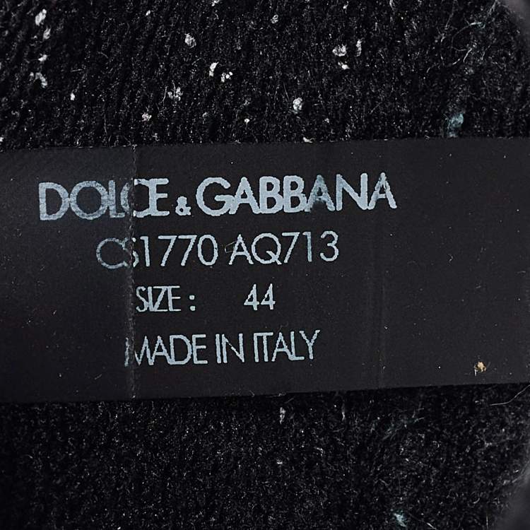Pre Owned Dolce & Gabbana Black/Green Camo Print Nylon Ns1 Low Top Sneakers Size 44