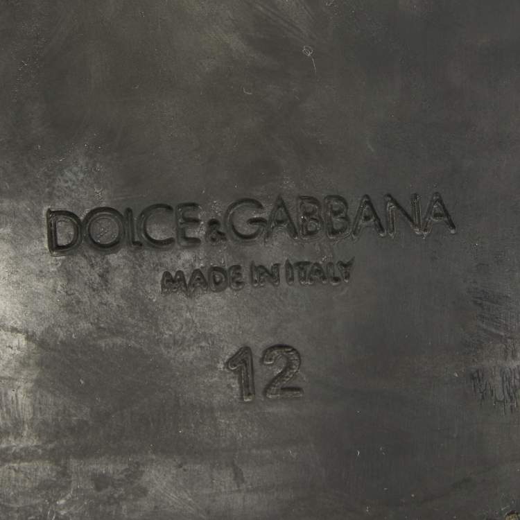 Pre Owned Dolce & Gabbana Black Brogue Leather Lace Up Derby Size 46