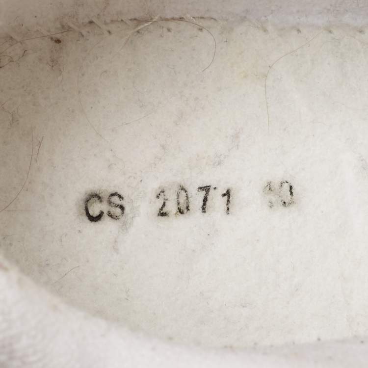 Pre Owned Dolce & Gabbana White Leather and Mesh Airmaster Lace Up Sneakers Size 44