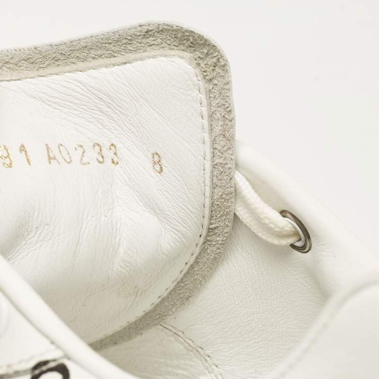 Pre Owned Dolce & Gabbana White Leather Daymaster Sneakers Size 42.5