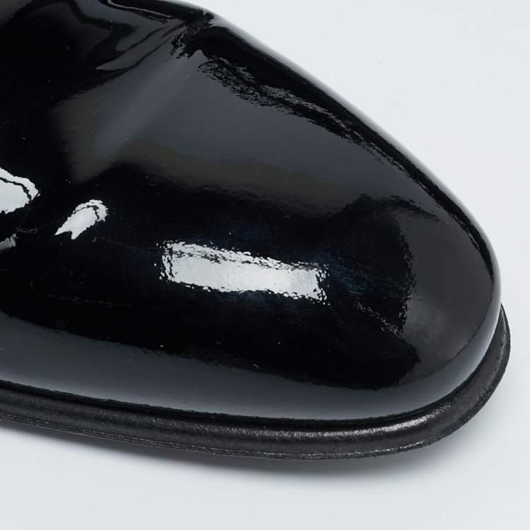 Pre Owned Dolce & Gabbana Black Patent Leather Lace-Up Derby Size 43