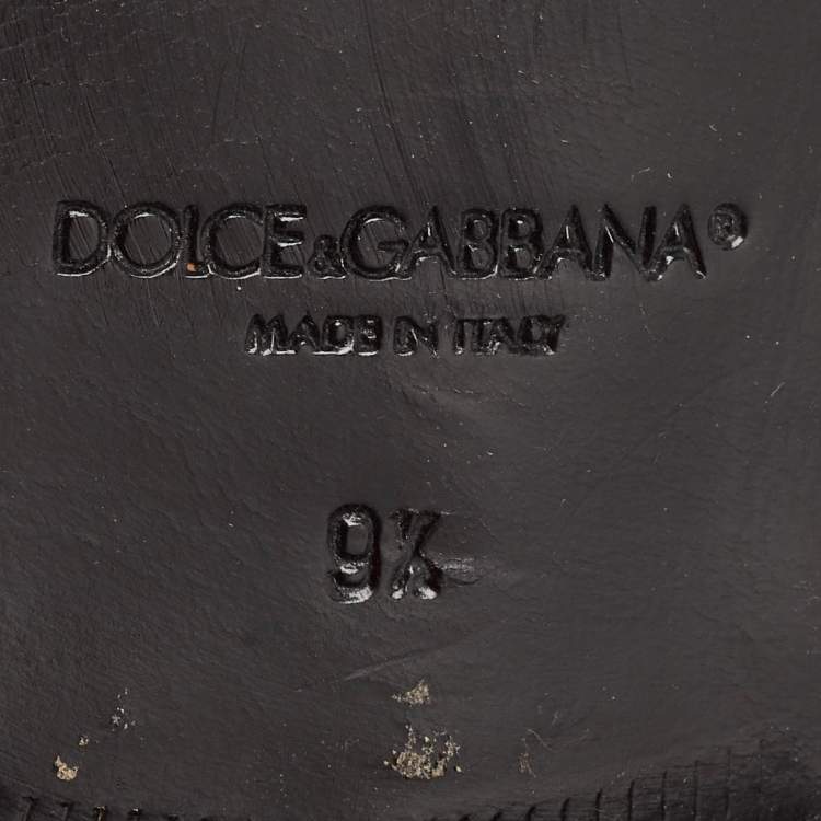 Pre Owned Dolce & Gabbana Black Leather Pointed Toe Derby Size 43.5