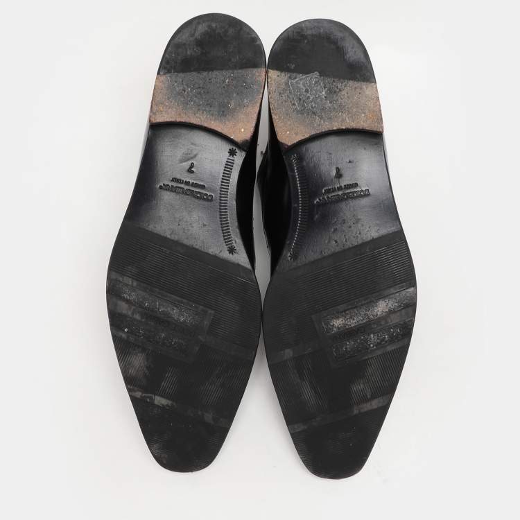 Pre Owned Dolce & Gabbana Black Patent Leather Oxfords Size 41