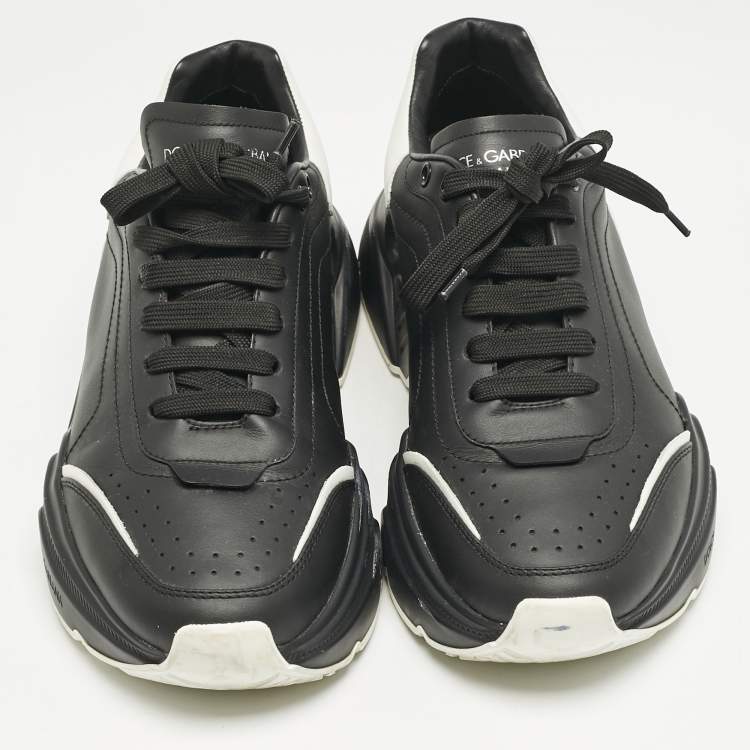 Pre Owned Dolce & Gabbana Black Leather Daymaster Sneakers Size 41
