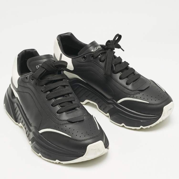 Pre Owned Dolce & Gabbana Black Leather Daymaster Sneakers Size 41