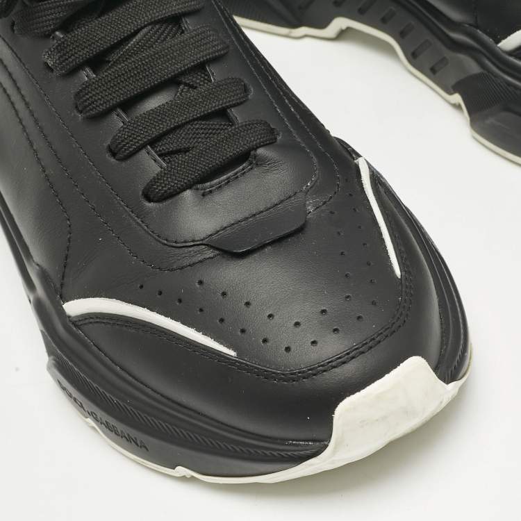 Pre Owned Dolce & Gabbana Black Leather Daymaster Sneakers Size 41