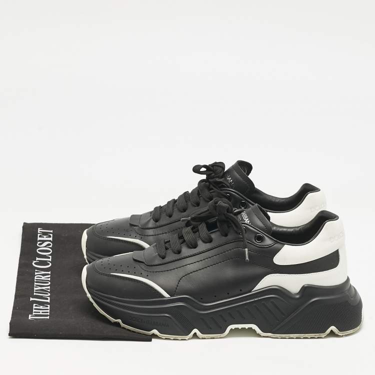 Pre Owned Dolce & Gabbana Black Leather Daymaster Sneakers Size 41