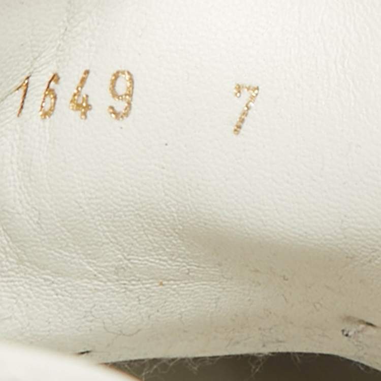 Pre Owned Dolce & Gabbana White Leather and Suede Super King Sneakers Size 41