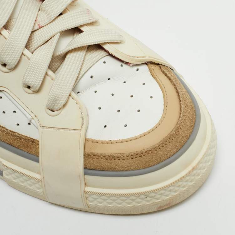 Pre Owned Dolce & Gabbana Multicolor Leather and Suede Custom 2.Zero Sneakers Size 43