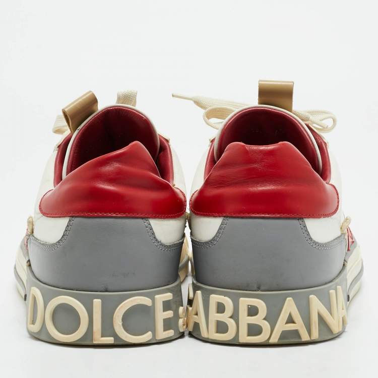Pre Owned Dolce & Gabbana Multicolor Leather and Suede Custom 2.Zero Sneakers Size 43