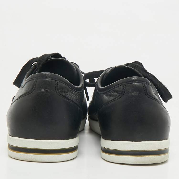 Pre Owned Dolce & Gabbana Black Leather Low Top Sneakers Size 44
