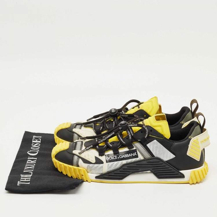 Pre Owned Dolce & Gabbana Multicolor Leather and Mesh ns1 Lace Up Sneakers Size 43