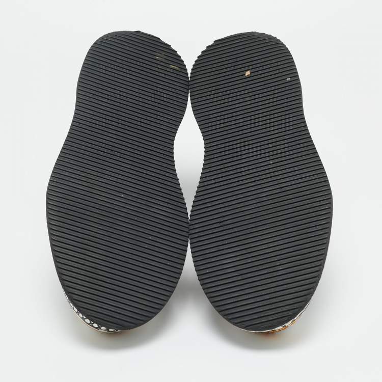 Pre Owned Dolce & Gabanna Green Camouflage Canvas High Top  Sneakers Size 44.5