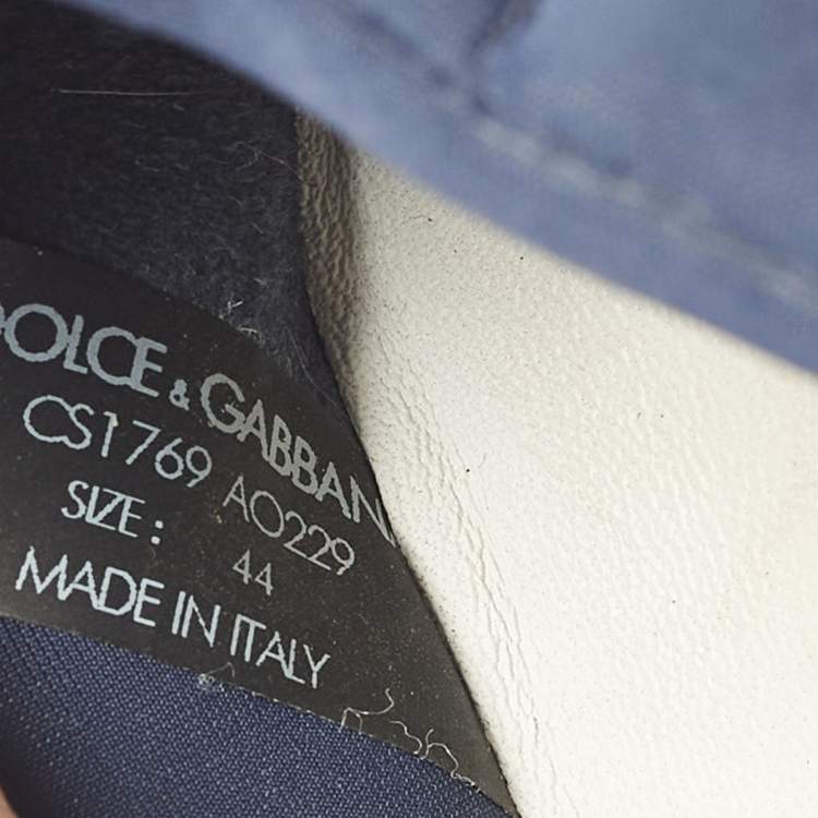 Pre Owned Dolce & Gabbana Ns1 Size 44 Multicolor Leather, Mesh and Nylon Lace Up Sneakers