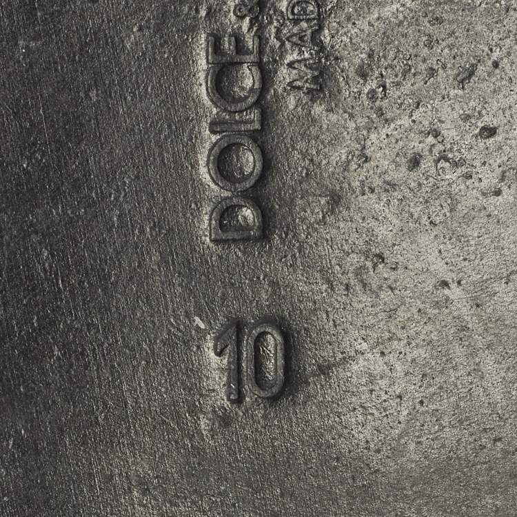 Pre Owned Dolce & Gabbana Crochet Size 44 Black Woven Fabric Loafers