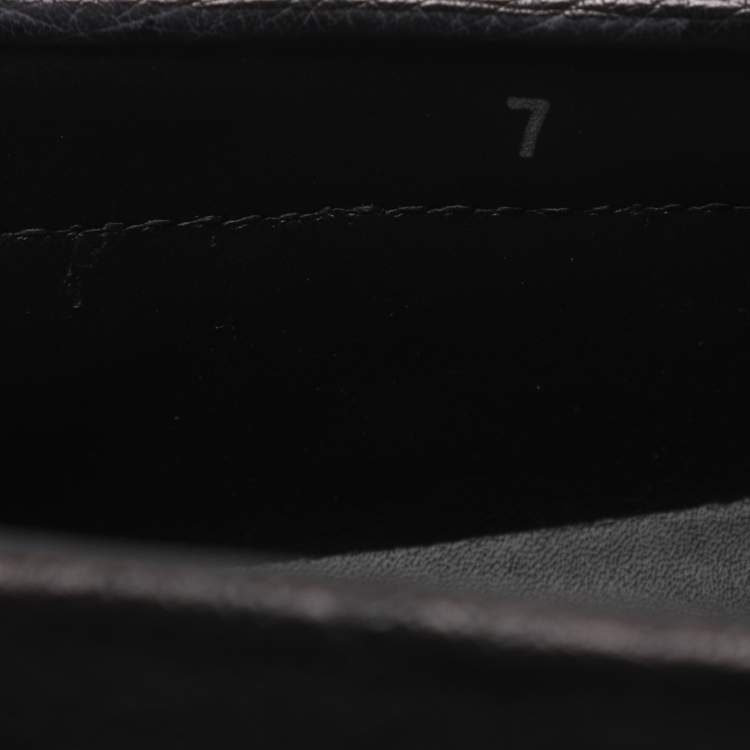 Pre Owned Dolce & Gabbana Size 41 Black Ostrich Leather Loafers