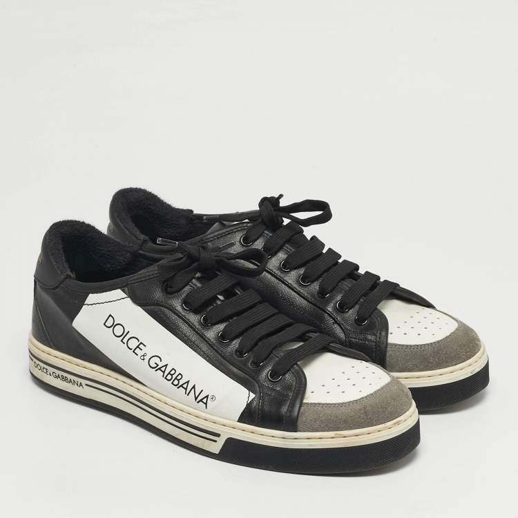 Pre Owned حذاء رياضي دولتشي أند غابانا منخفض من الأعلى جلد أسود مقاس 41