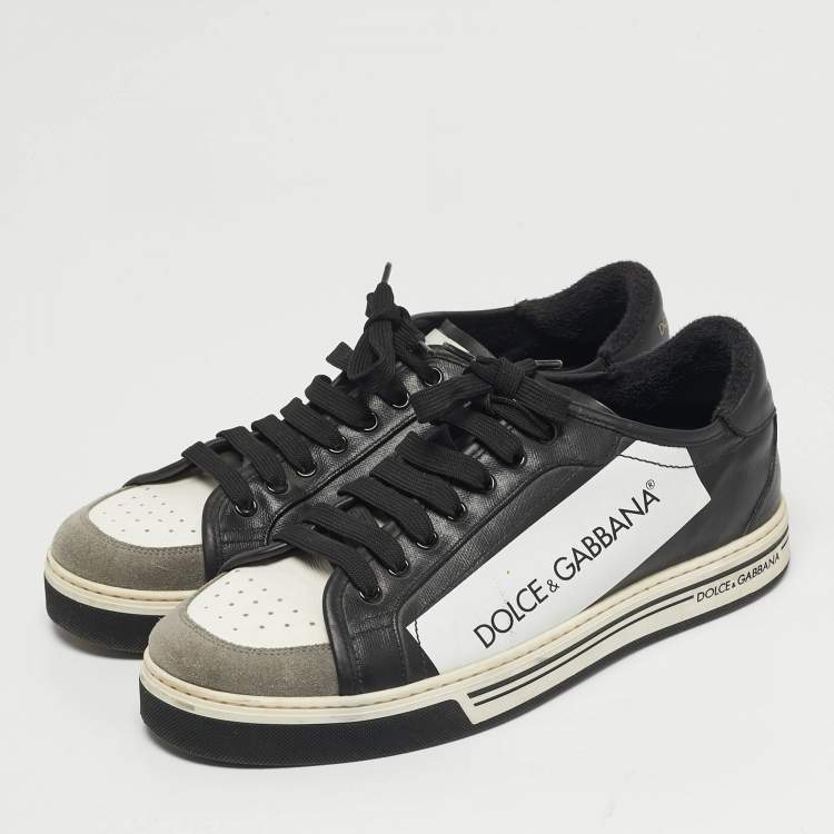 Pre Owned حذاء رياضي دولتشي أند غابانا منخفض من الأعلى جلد أسود مقاس 41