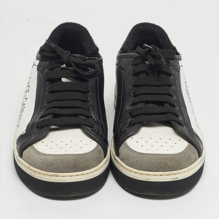 Pre Owned حذاء رياضي دولتشي أند غابانا منخفض من الأعلى جلد أسود مقاس 41