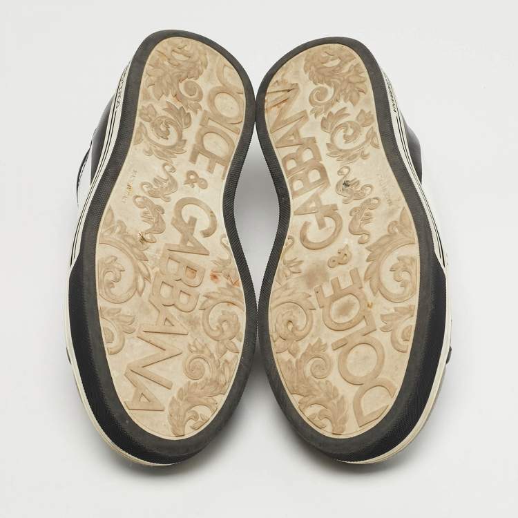 Pre Owned حذاء رياضي دولتشي أند غابانا منخفض من الأعلى جلد أسود مقاس 41