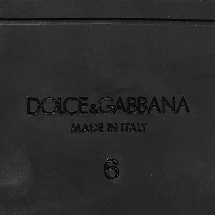 مملوكة مسبقًا Dolce & Gabbana Size 40 Red Brocade Fabric and Leather Slip On Espadrille