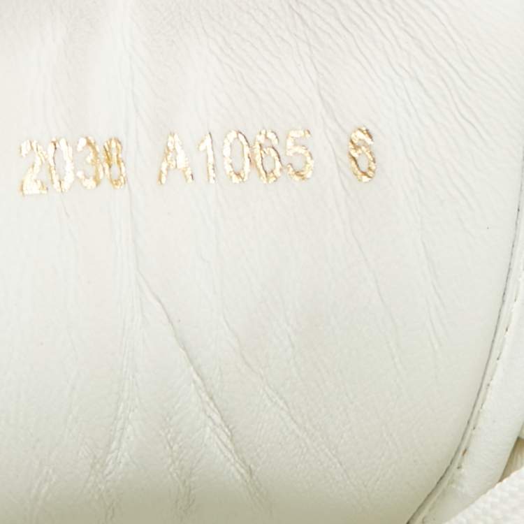 Pre Owned Dolce & Gabbana Roma Size 40 White Leather Lace Up Sneakers