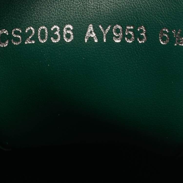 مملوكة مسبقًا Dolce & Gabbana Roma Size 40.5 Cream/Dark Green Leather Low Top Sneakers