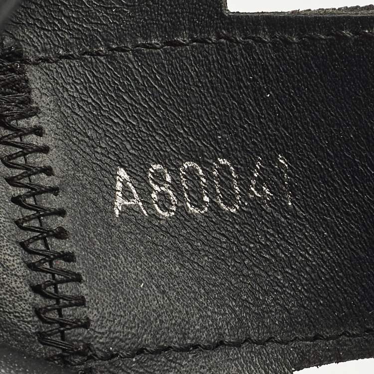 Pre Owned Dolce & Gabbana Size 42 Black Leather Cross Strap Spike Sandals