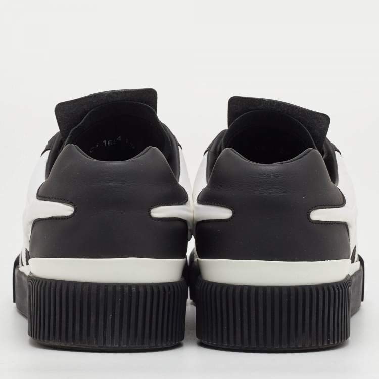Pre Owned Dolce & Gabbana Miami Size 42.5 Black/White Leather and Nylon Low Top Sneakers
