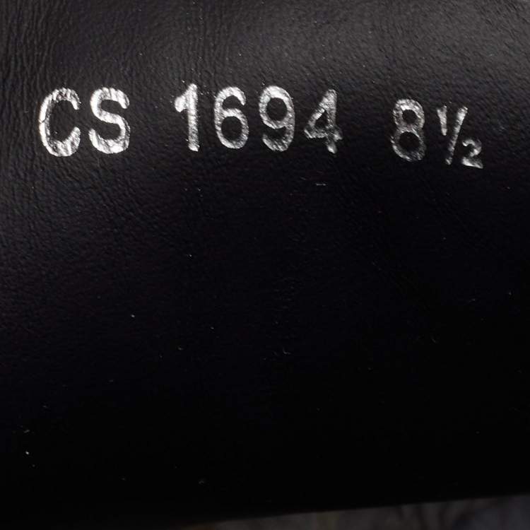 Pre Owned Dolce & Gabbana Miami Size 42.5 Black/White Leather and Nylon Low Top Sneakers