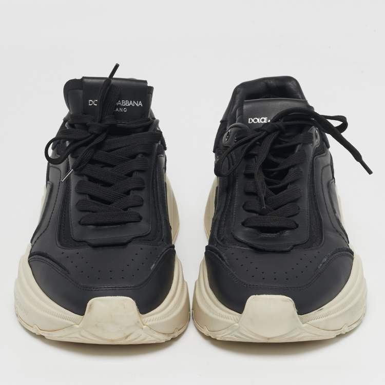 Pre Owned Dolce & Gabbana daymaster Size 43 Black Leather Lace Up Sneakers