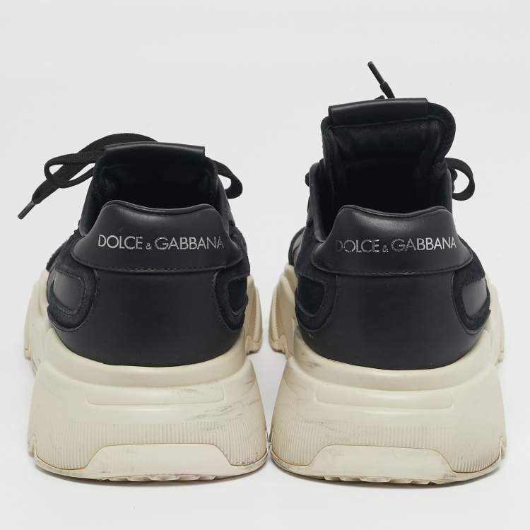 Pre Owned Dolce & Gabbana daymaster Size 43 Black Leather Lace Up Sneakers