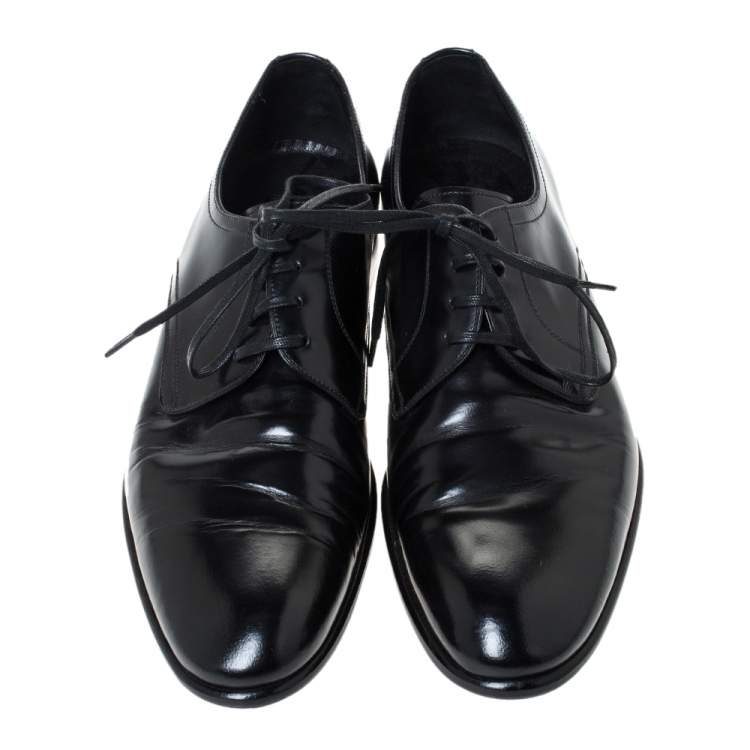 Pre Owned Dolce & Gabbana Black Leather Derby Size 40