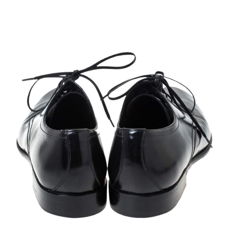 Pre Owned Dolce & Gabbana Black Leather Derby Size 40